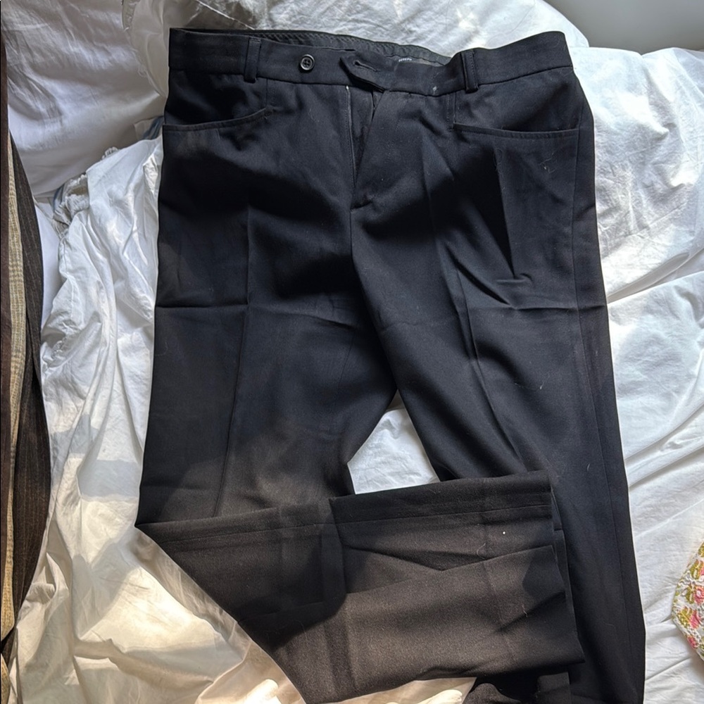 Marc Joseph Black Dress Pants Tailored Elegance